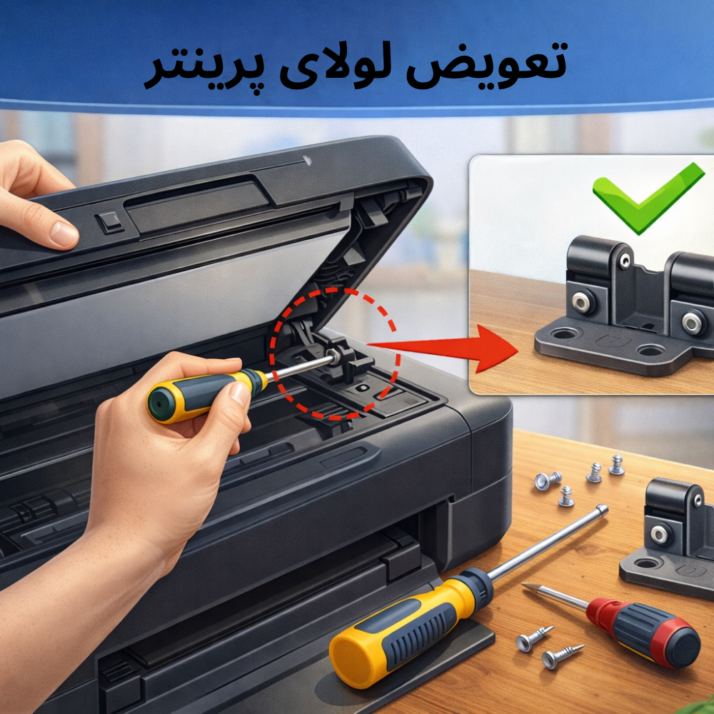 تعویض لولای پرینتر ( آموزش کامل، علائم خرابی و هزینه تعمیر)